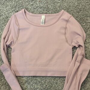 Lululemon Long Sleeve Ribbed Top - Pink